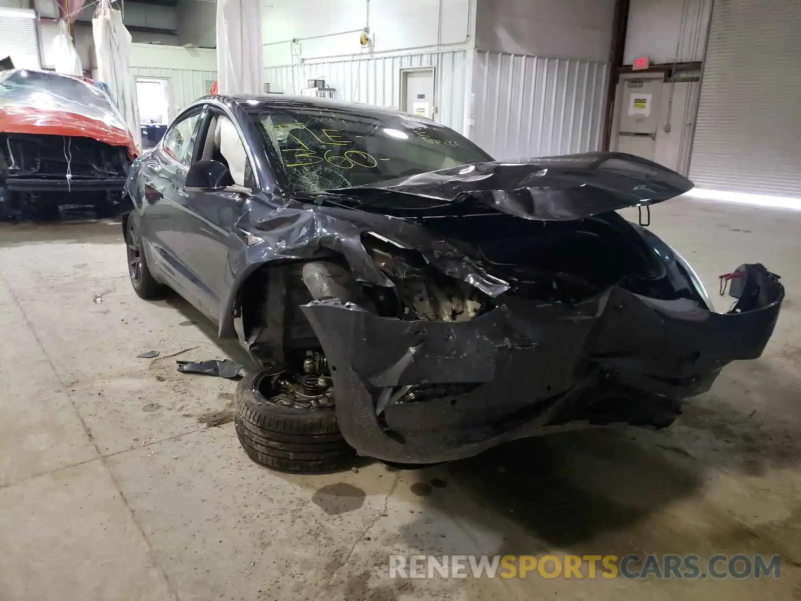 1 Photograph of a damaged car 5YJ3E1EB9KF510172 TESLA MODEL 3 2019