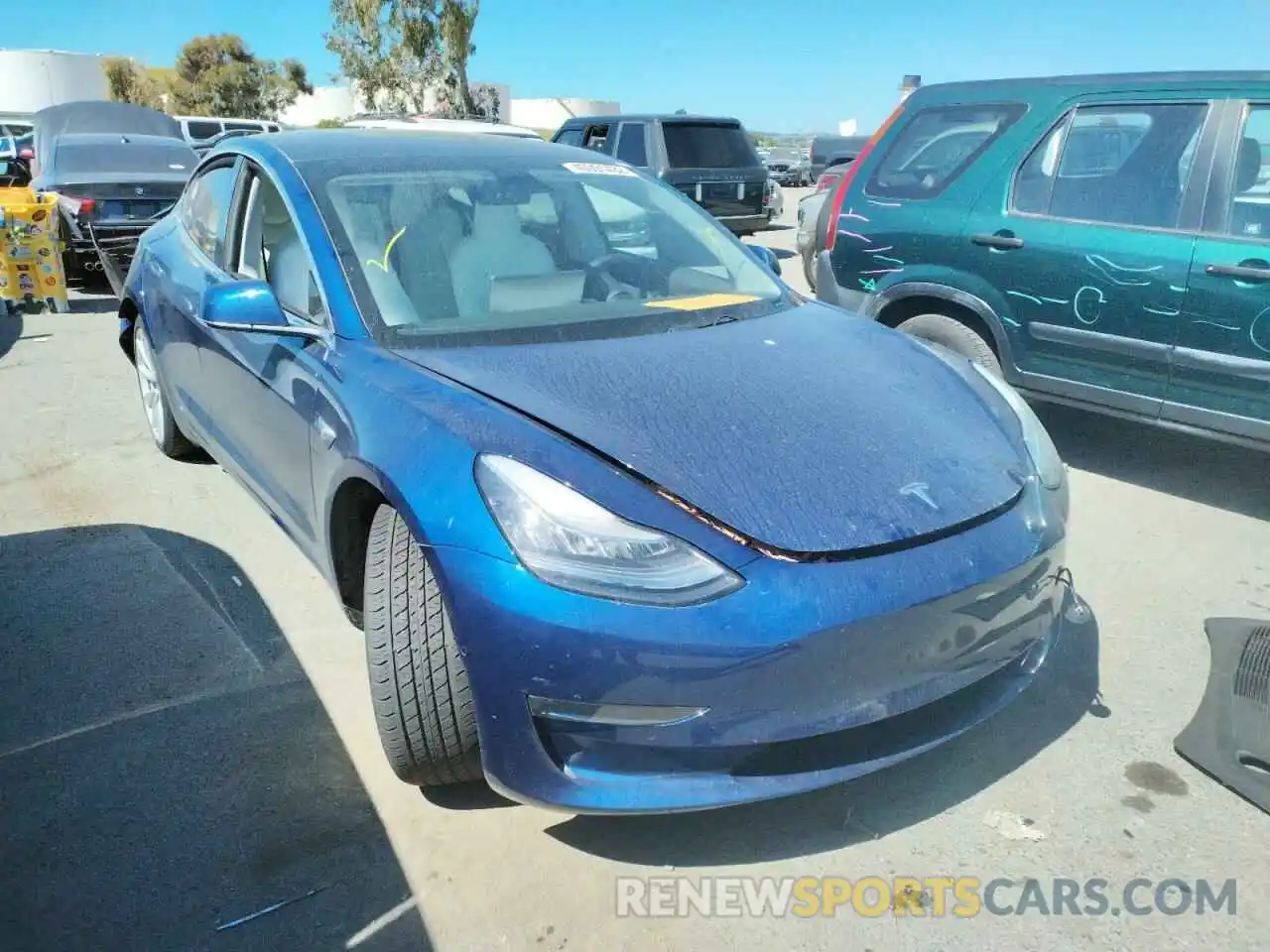 1 Photograph of a damaged car 5YJ3E1EB9KF517851 TESLA MODEL 3 2019