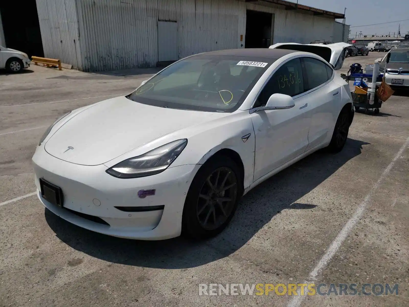 2 Photograph of a damaged car 5YJ3E1EBXKF191476 TESLA MODEL 3 2019