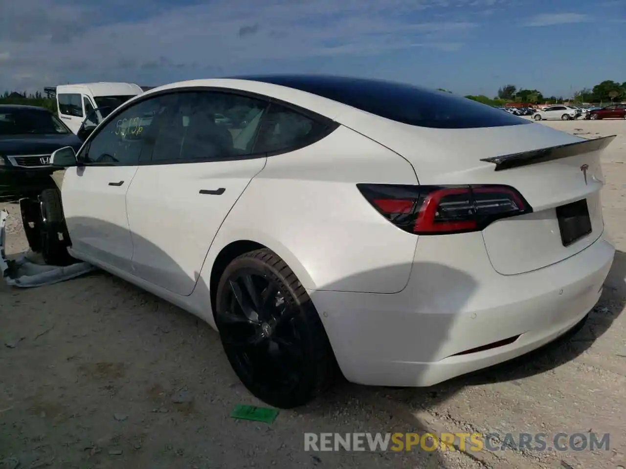 3 Photograph of a damaged car 5YJ3E1EBXKF195575 TESLA MODEL 3 2019