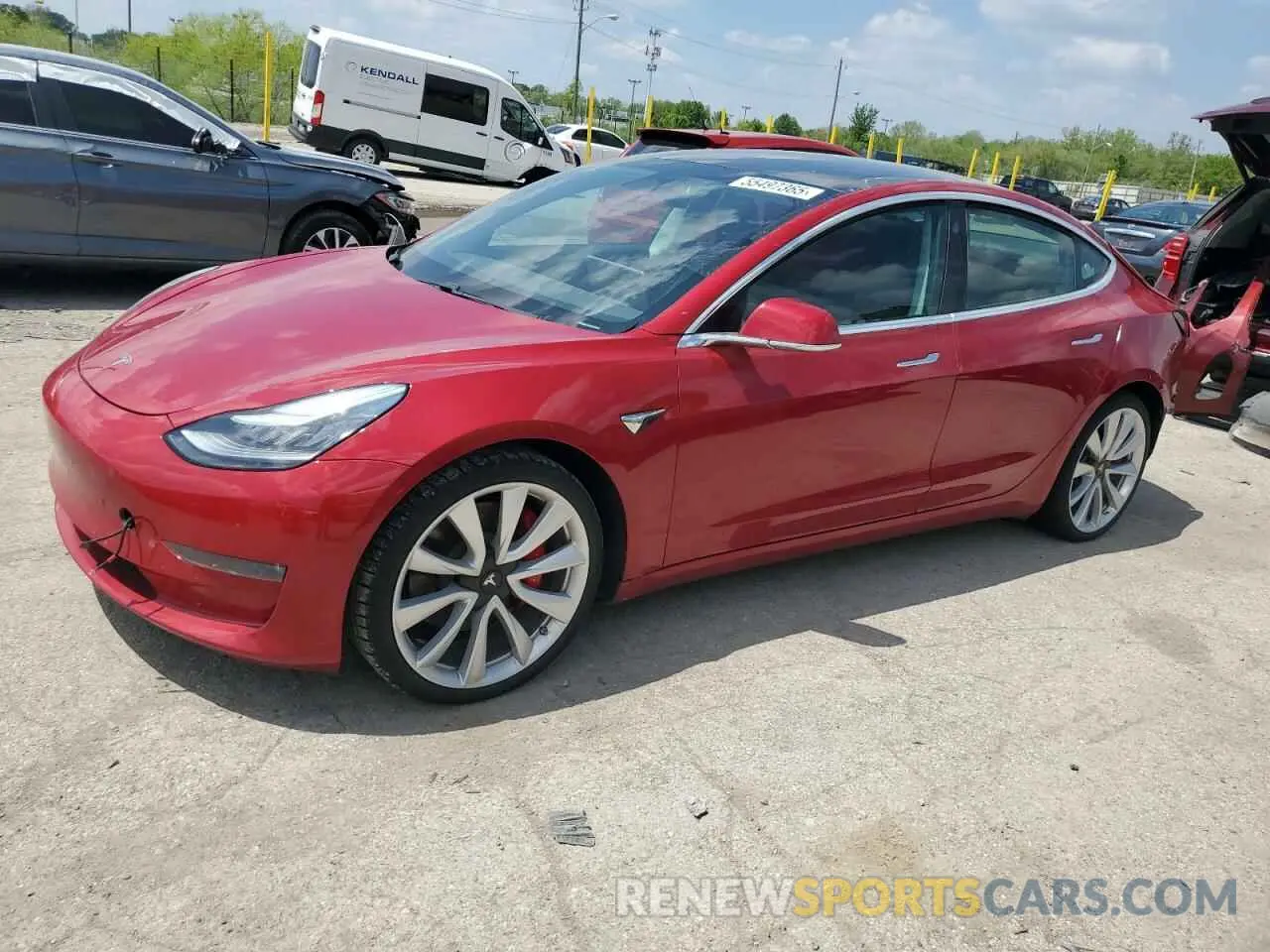1 Photograph of a damaged car 5YJ3E1EBXKF237727 TESLA MODEL 3 2019