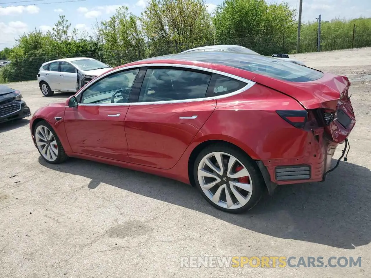 2 Photograph of a damaged car 5YJ3E1EBXKF237727 TESLA MODEL 3 2019