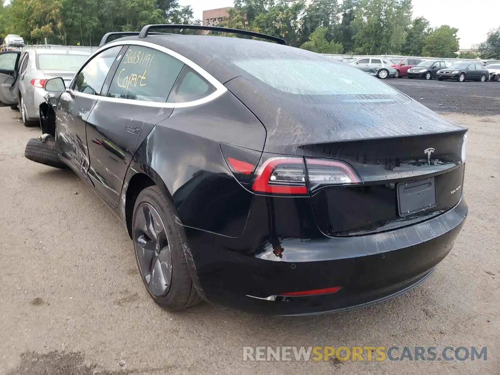 3 Photograph of a damaged car 5YJ3E1EBXKF361285 TESLA MODEL 3 2019