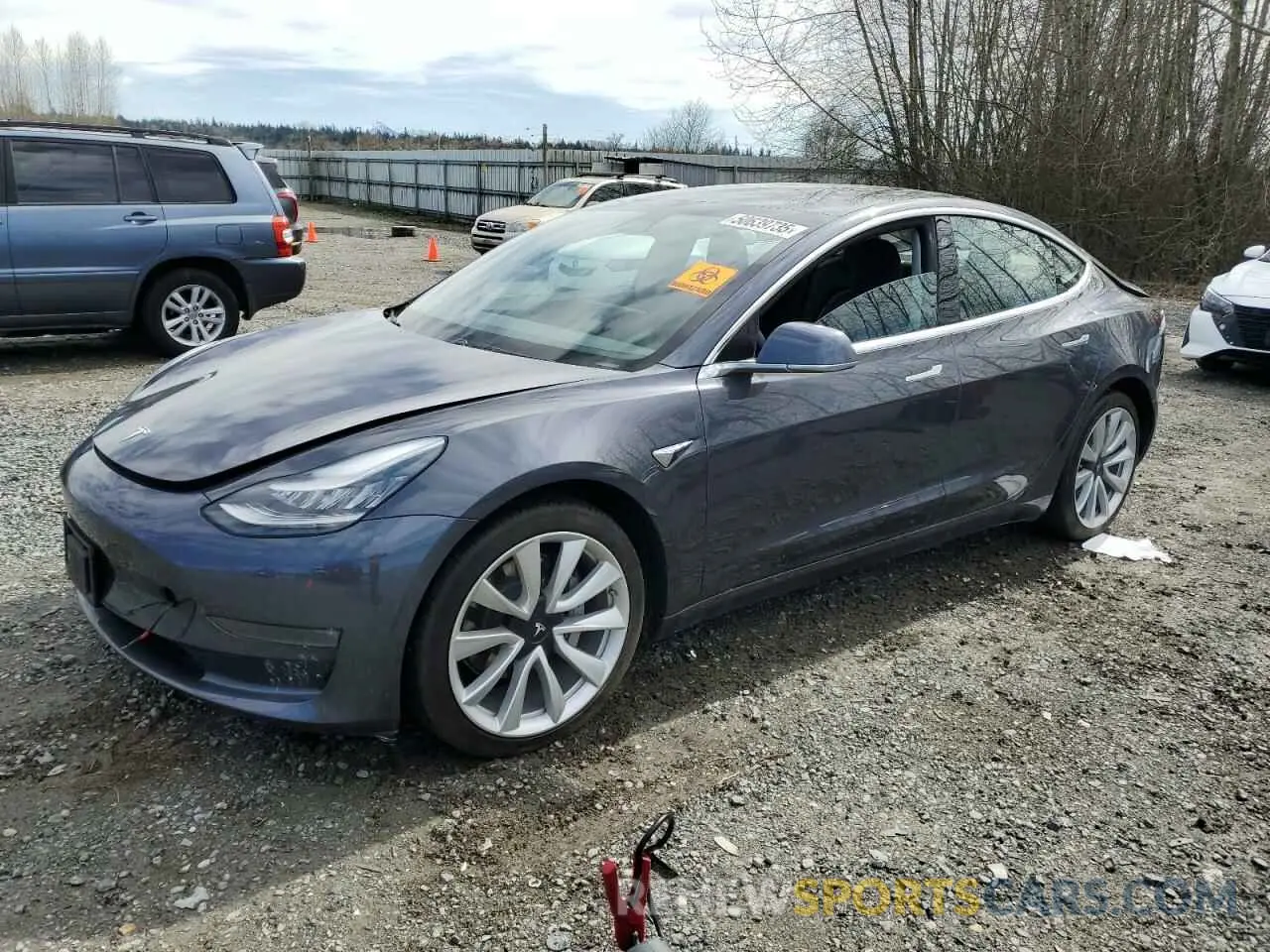1 Photograph of a damaged car 5YJ3E1EBXKF389264 TESLA MODEL 3 2019