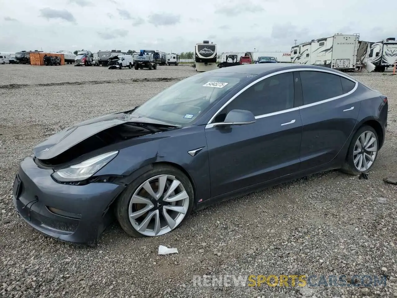 1 Photograph of a damaged car 5YJ3E1EBXKF389362 TESLA MODEL 3 2019