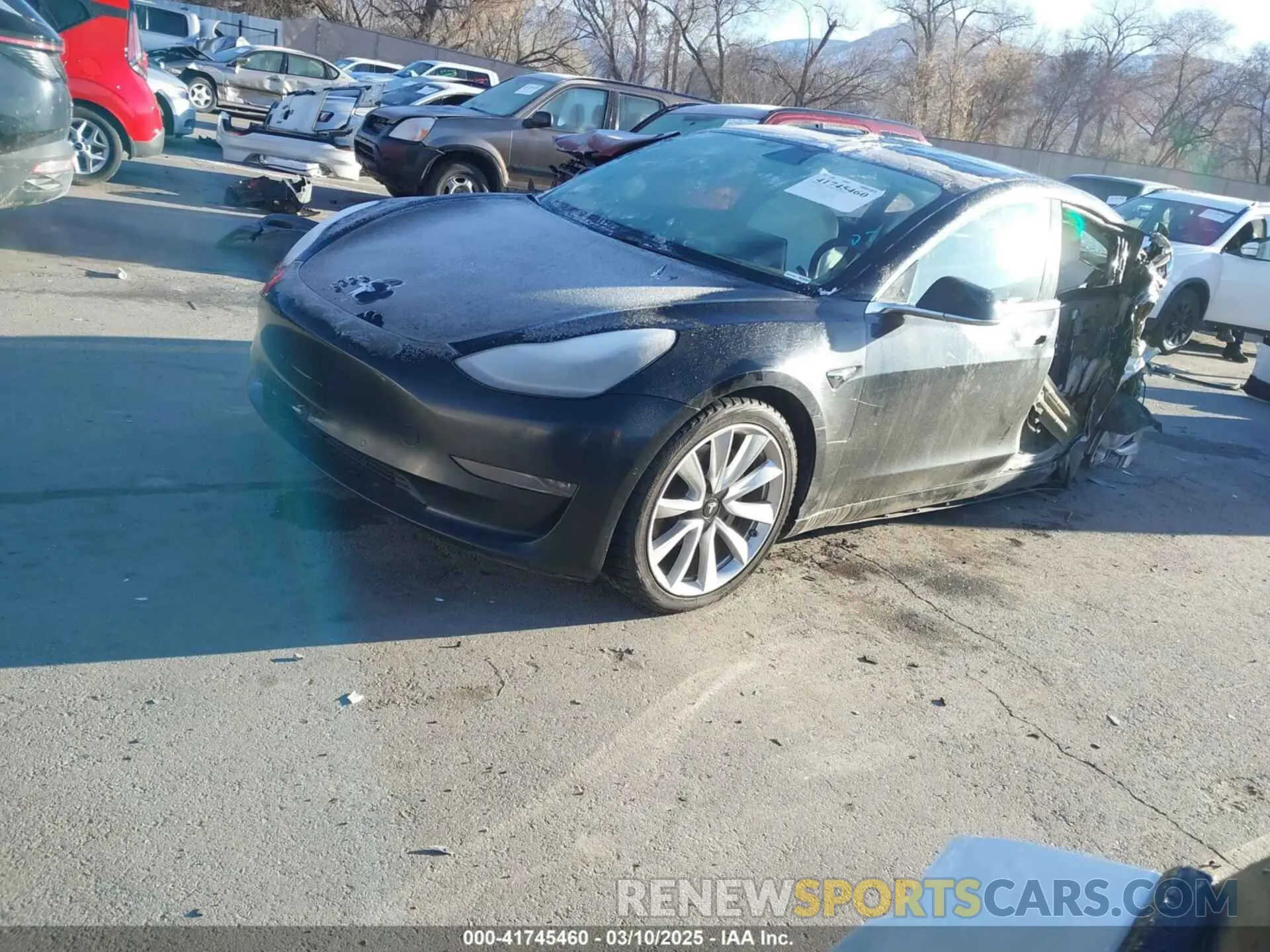 2 Photograph of a damaged car 5YJ3E1EBXKF392147 TESLA MODEL 3 2019
