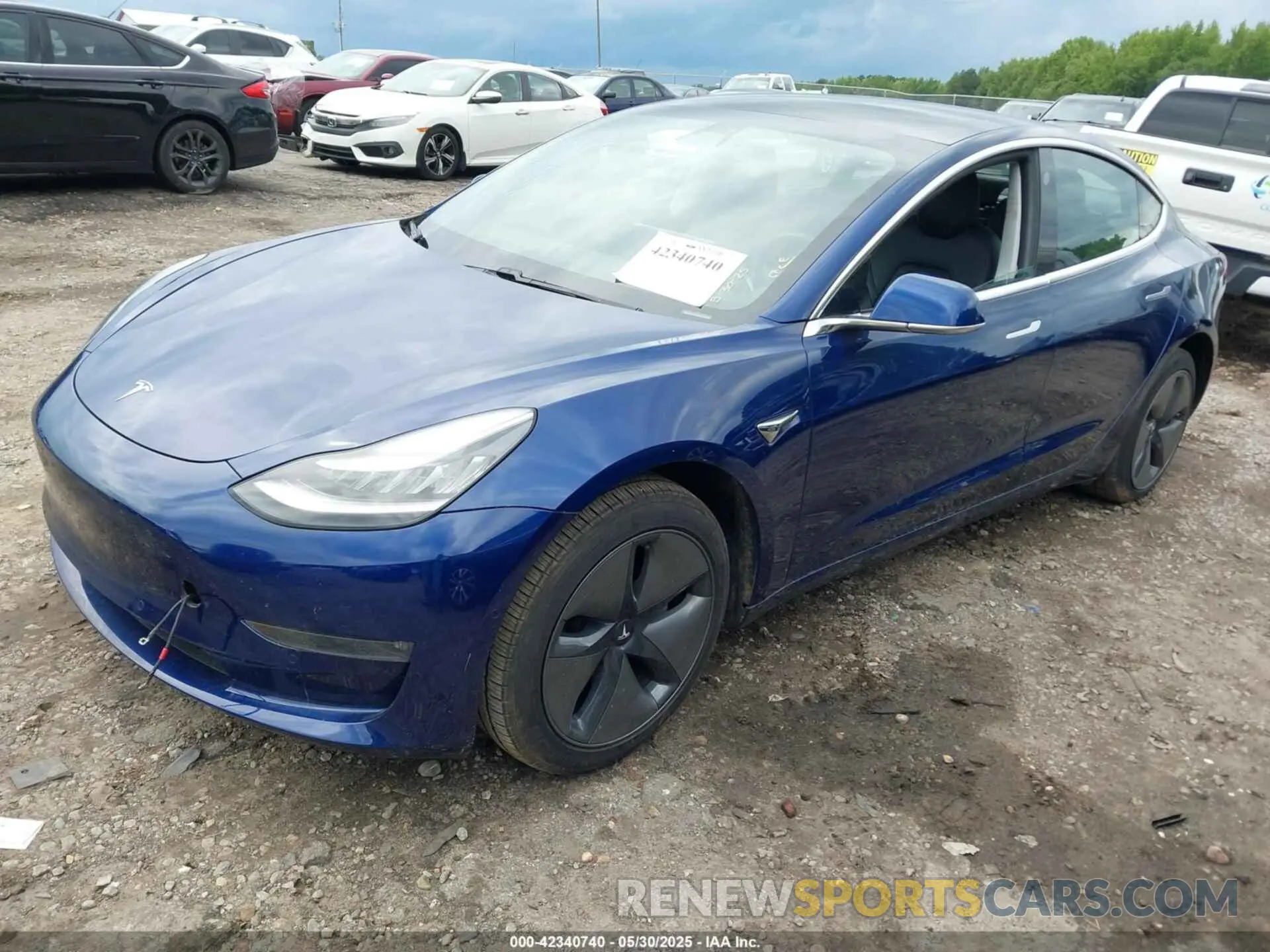 2 Photograph of a damaged car 5YJ3E1EBXKF393900 TESLA MODEL 3 2019