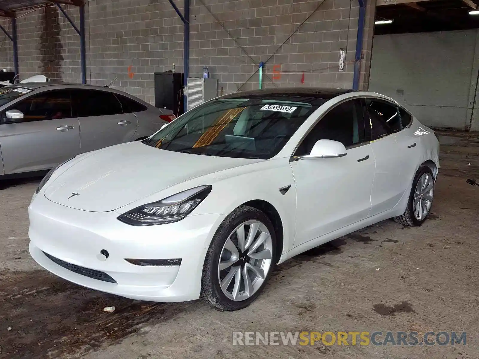 2 Photograph of a damaged car 5YJ3E1EBXKF406676 TESLA MODEL 3 2019