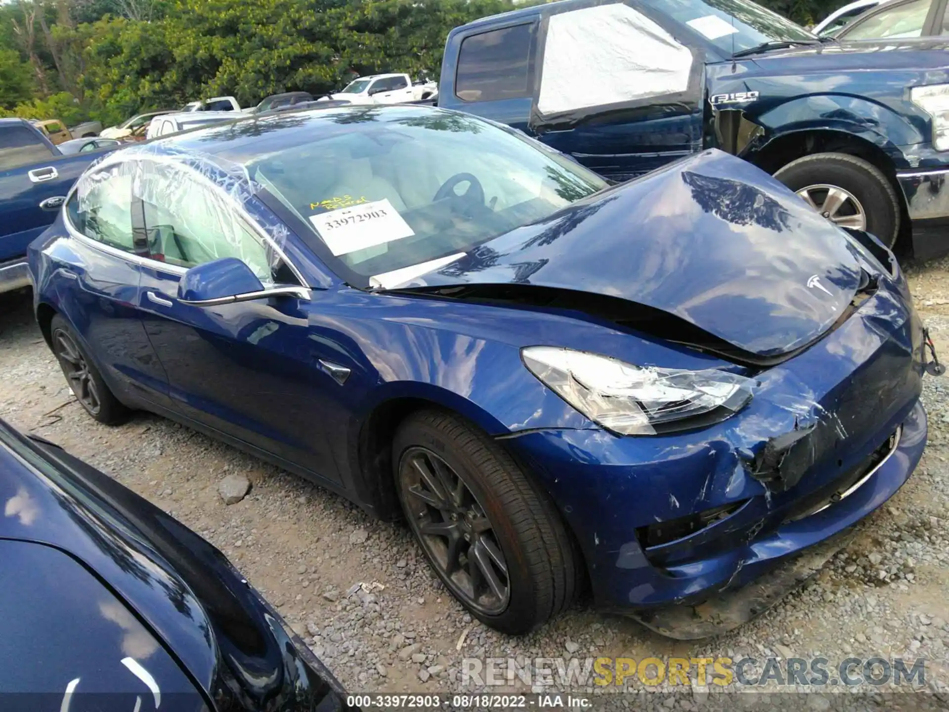 1 Photograph of a damaged car 5YJ3E1EBXKF406757 TESLA MODEL 3 2019