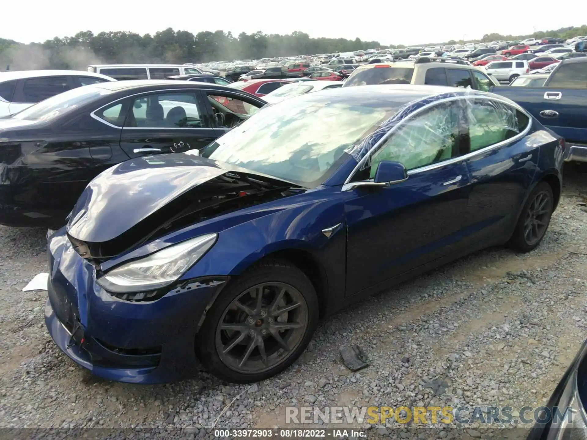 2 Photograph of a damaged car 5YJ3E1EBXKF406757 TESLA MODEL 3 2019