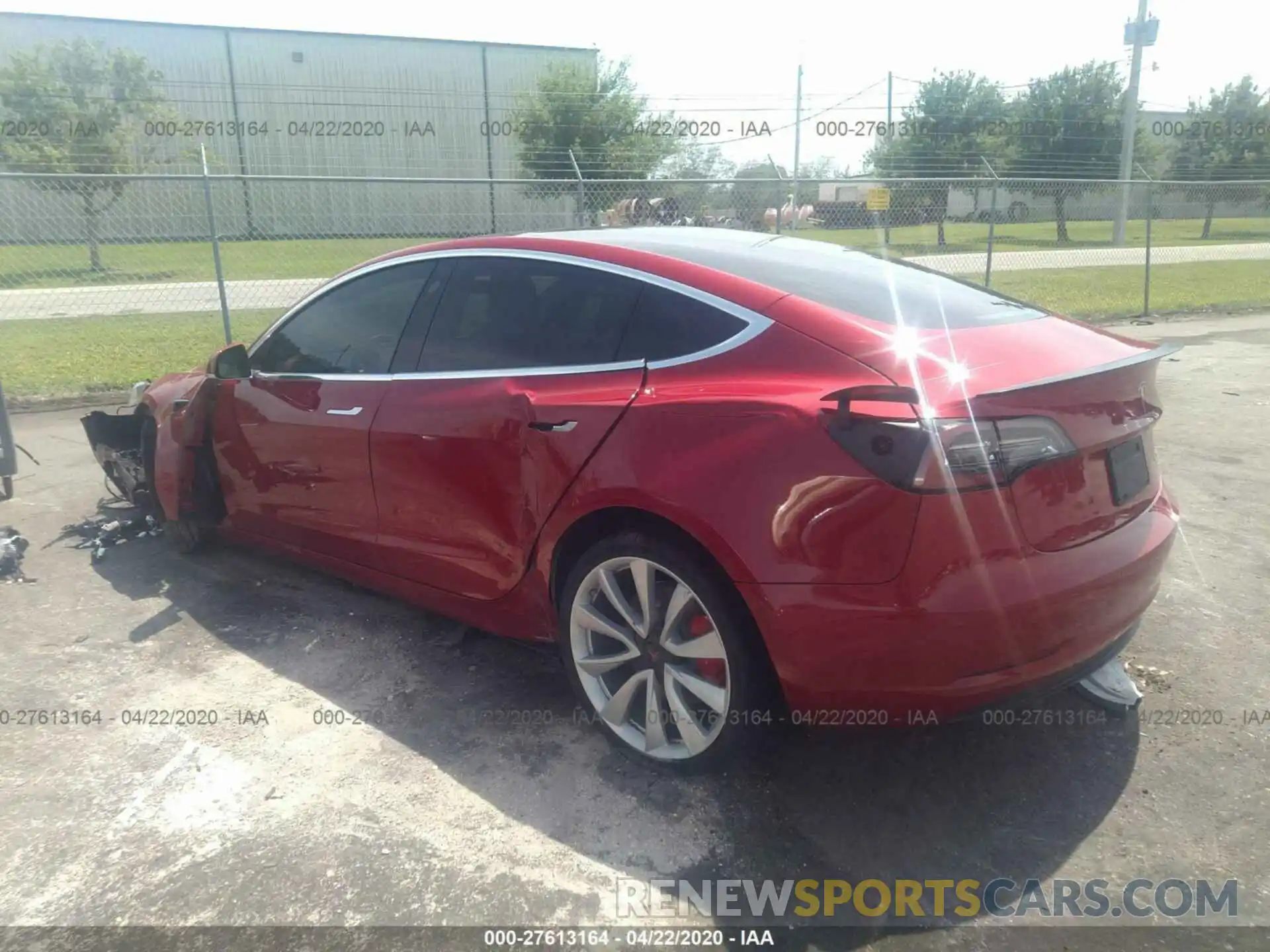 3 Photograph of a damaged car 5YJ3E1EBXKF422053 TESLA MODEL 3 2019