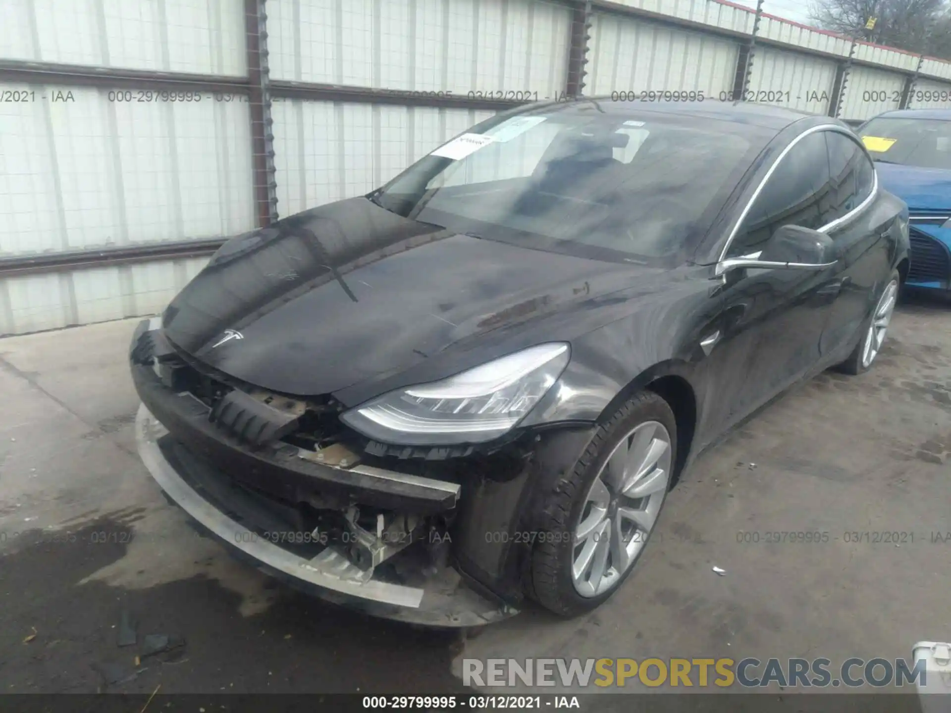 2 Photograph of a damaged car 5YJ3E1EBXKF433666 TESLA MODEL 3 2019