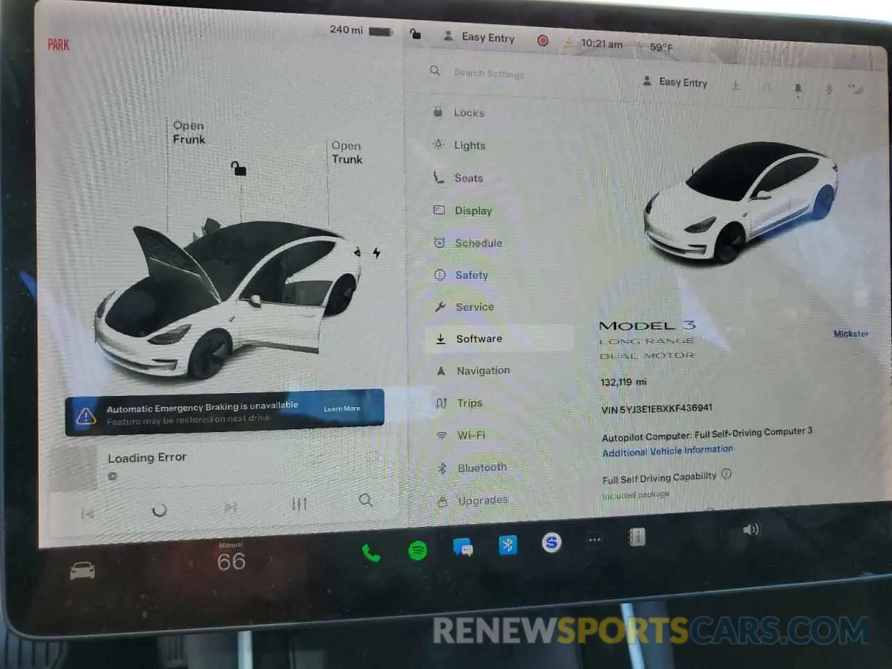9 Photograph of a damaged car 5YJ3E1EBXKF436941 TESLA MODEL 3 2019