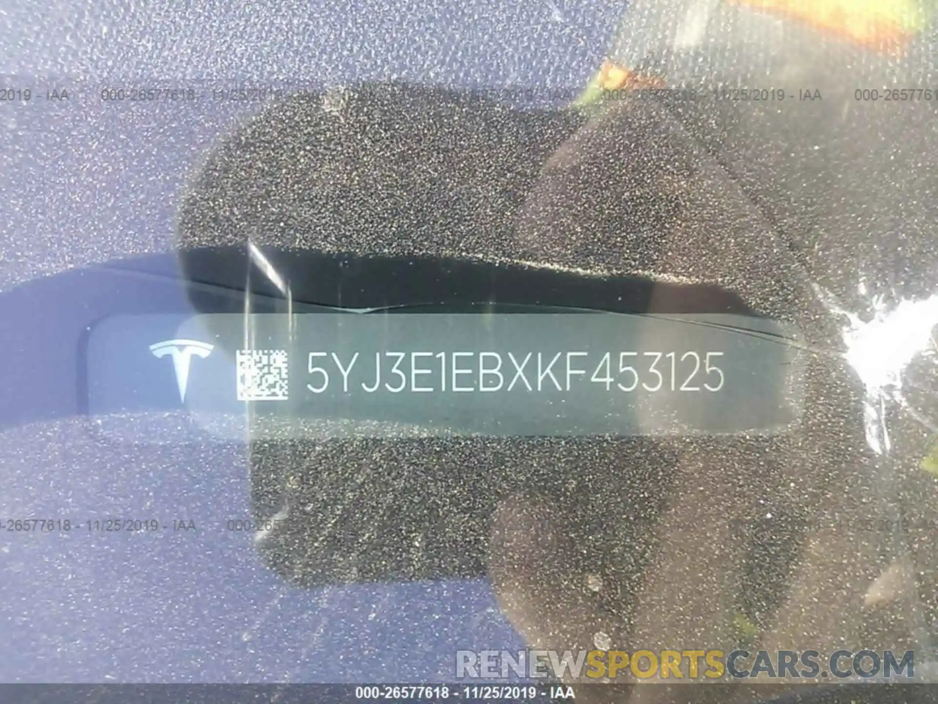 9 Photograph of a damaged car 5YJ3E1EBXKF453125 TESLA MODEL 3 2019