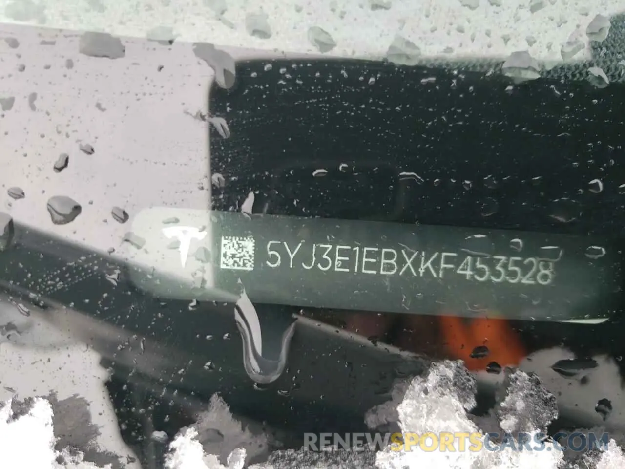 12 Photograph of a damaged car 5YJ3E1EBXKF453528 TESLA MODEL 3 2019