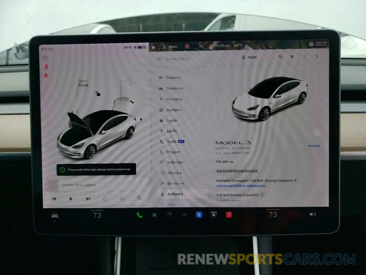 9 Photograph of a damaged car 5YJ3E1EBXKF453528 TESLA MODEL 3 2019