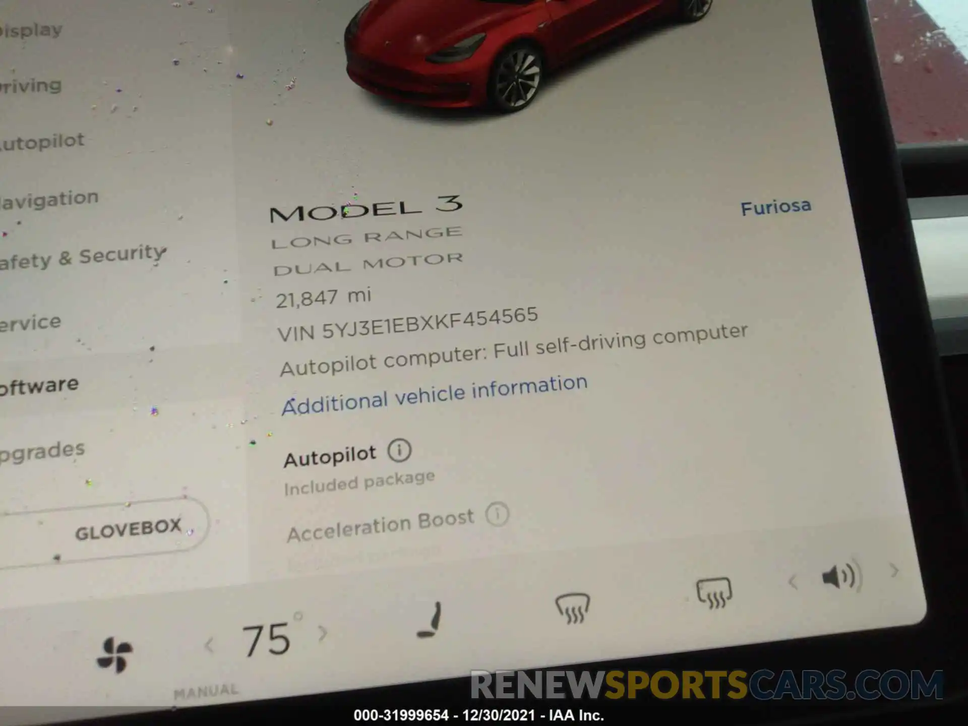 7 Photograph of a damaged car 5YJ3E1EBXKF454565 TESLA MODEL 3 2019