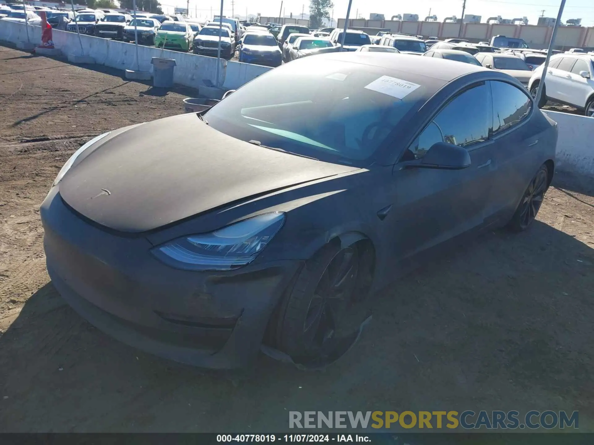 2 Photograph of a damaged car 5YJ3E1EBXKF476968 TESLA MODEL 3 2019