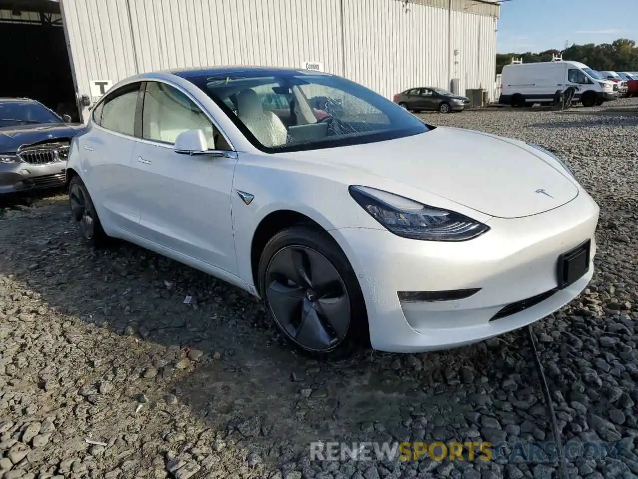 1 Photograph of a damaged car 5YJ3E1EBXKF494385 TESLA MODEL 3 2019