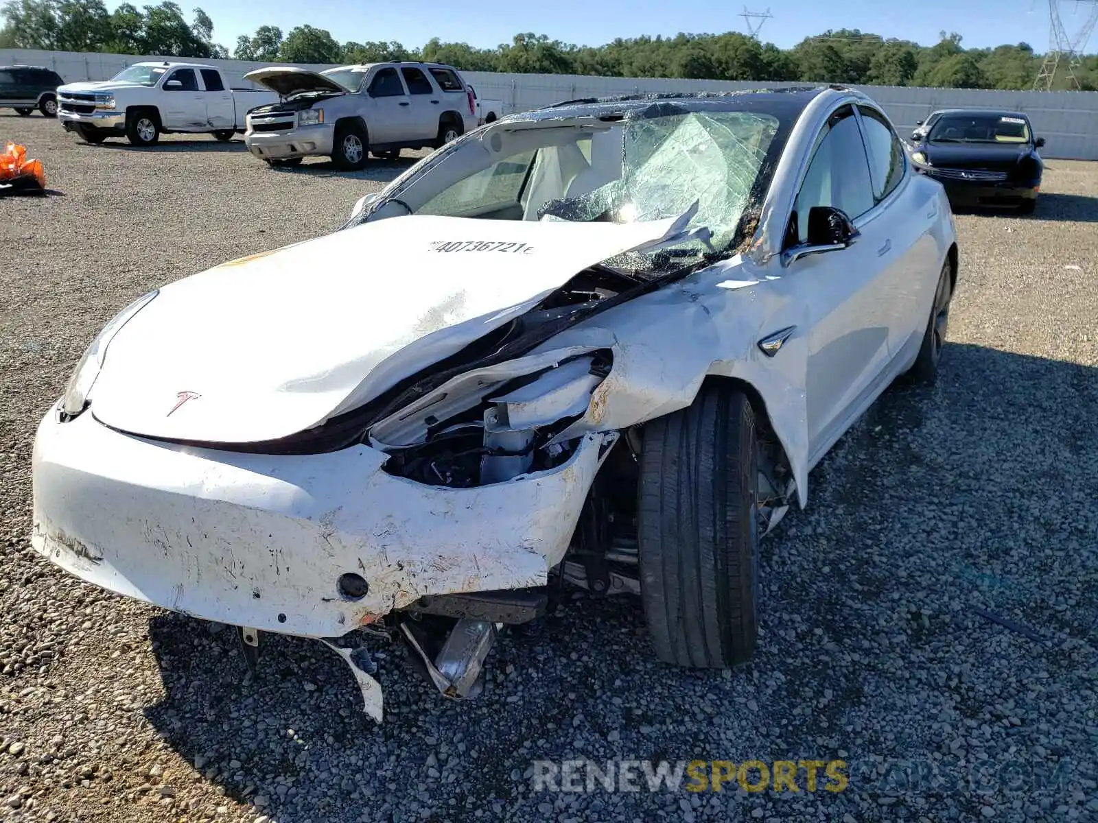 2 Photograph of a damaged car 5YJ3E1EBXKF517728 TESLA MODEL 3 2019