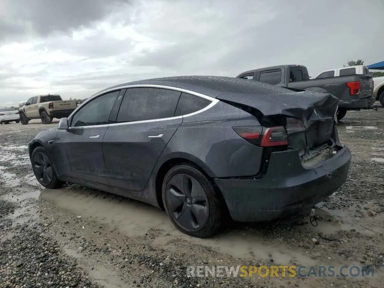 2 Photograph of a damaged car 5YJ3E1EBXKF520659 TESLA MODEL 3 2019
