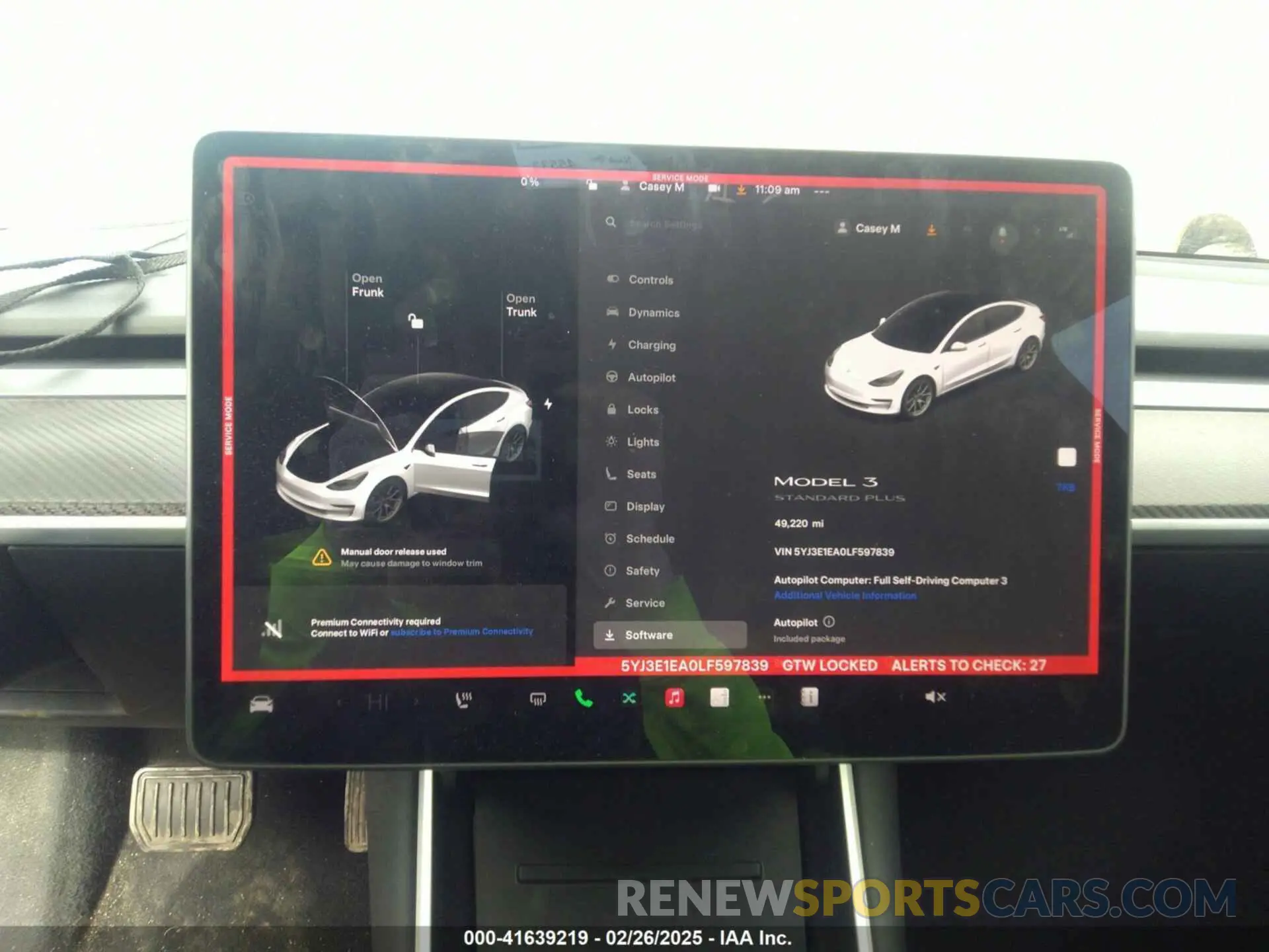 19 Photograph of a damaged car 5YJ3E1EA0LF597839 TESLA MODEL 3 2020