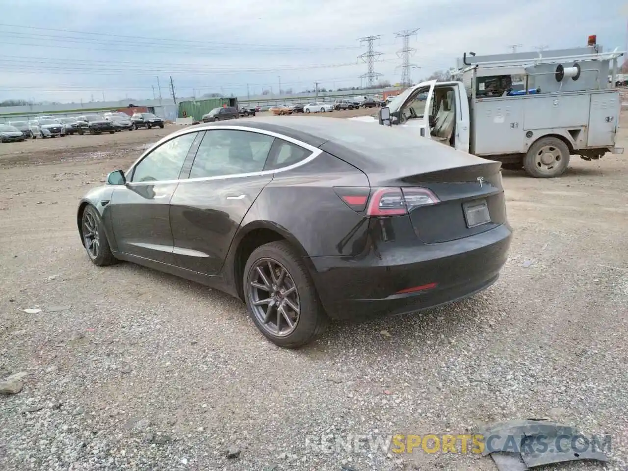 3 Photograph of a damaged car 5YJ3E1EA0LF606443 TESLA MODEL 3 2020