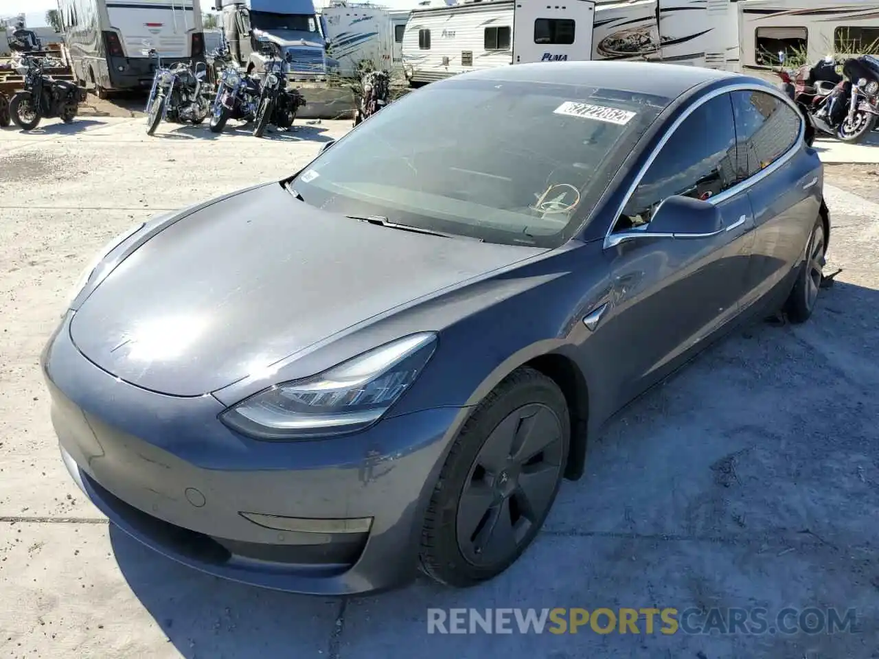 2 Photograph of a damaged car 5YJ3E1EA0LF630287 TESLA MODEL 3 2020