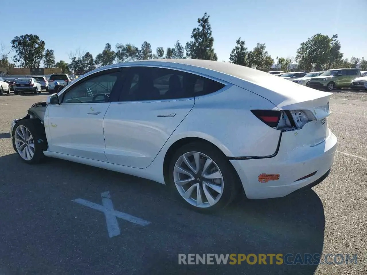 2 Photograph of a damaged car 5YJ3E1EA0LF634307 TESLA MODEL 3 2020