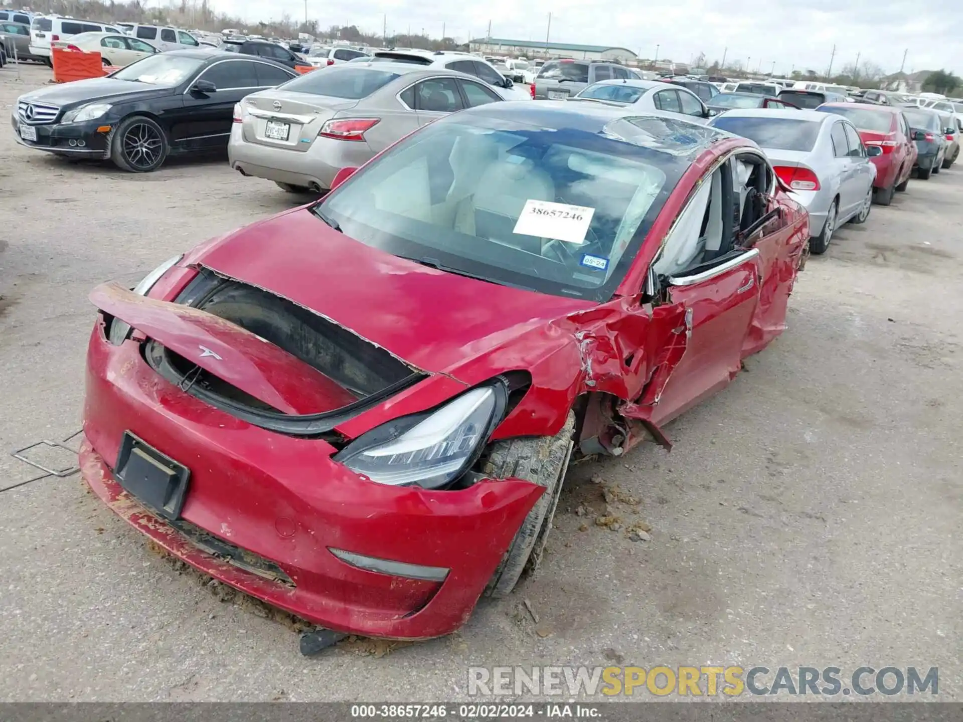 2 Photograph of a damaged car 5YJ3E1EA0LF634663 TESLA MODEL 3 2020