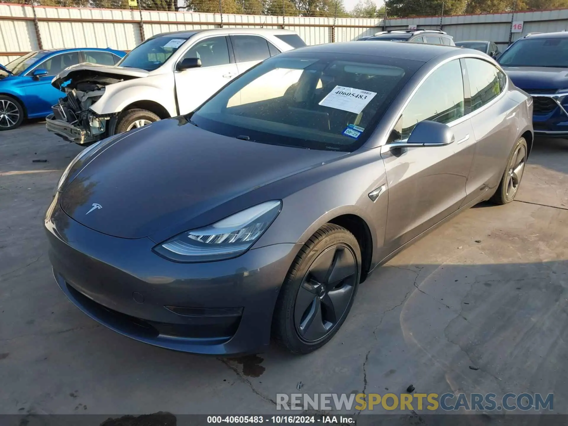 2 Photograph of a damaged car 5YJ3E1EA0LF643928 TESLA MODEL 3 2020