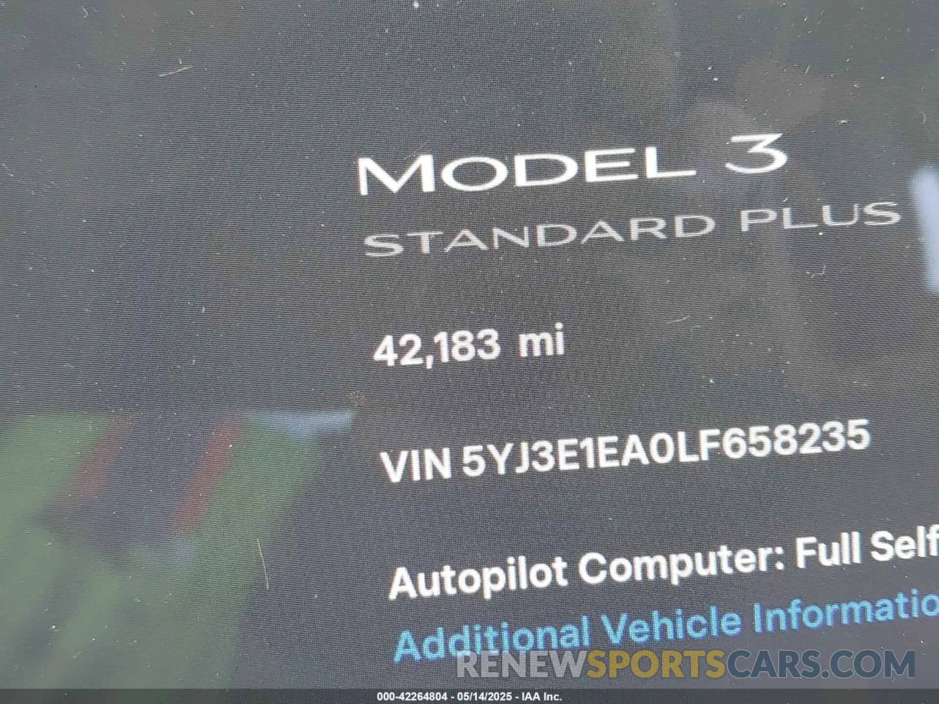 12 Photograph of a damaged car 5YJ3E1EA0LF658235 TESLA MODEL 3 2020