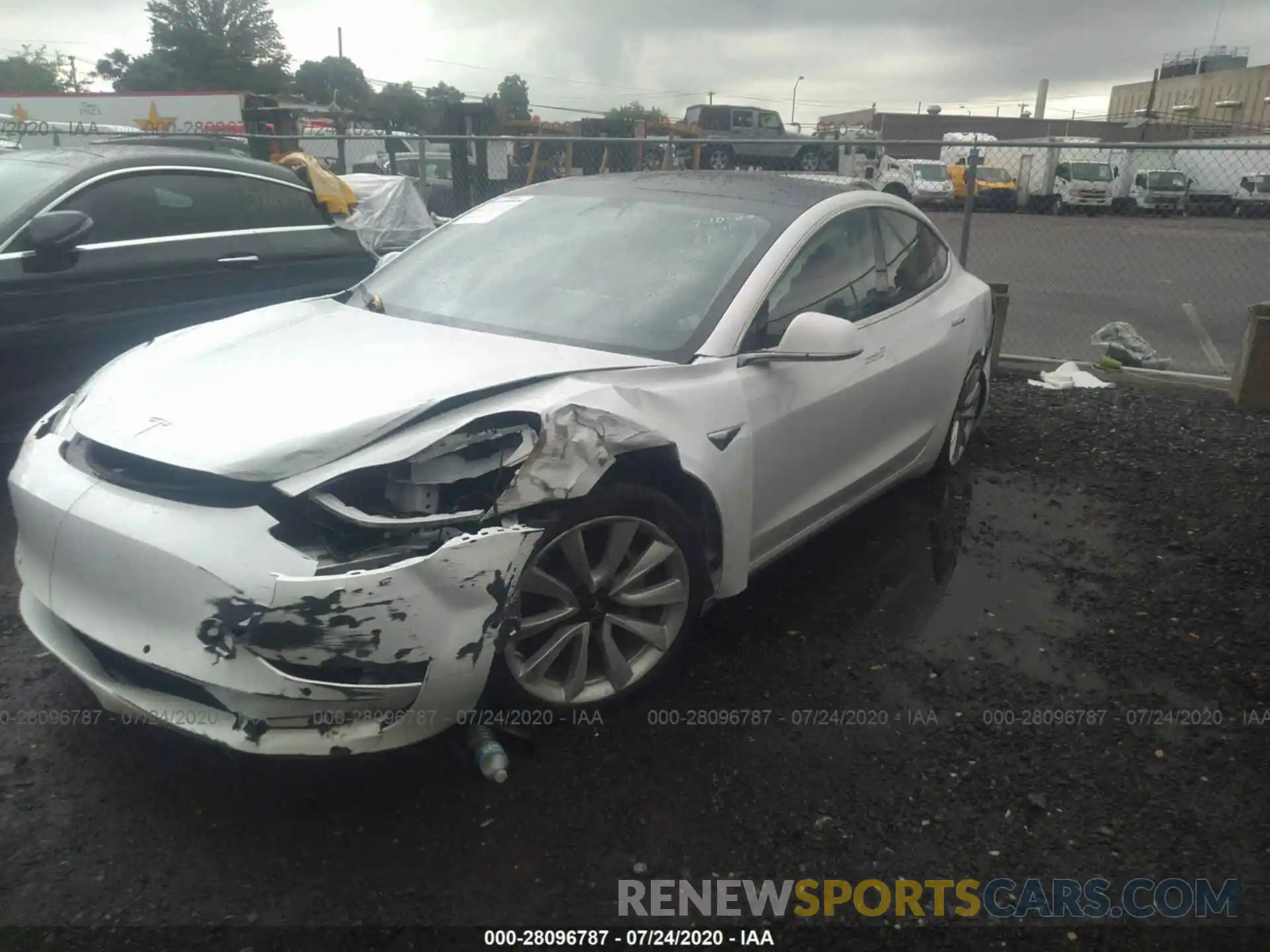 2 Photograph of a damaged car 5YJ3E1EA0LF661569 TESLA MODEL 3 2020