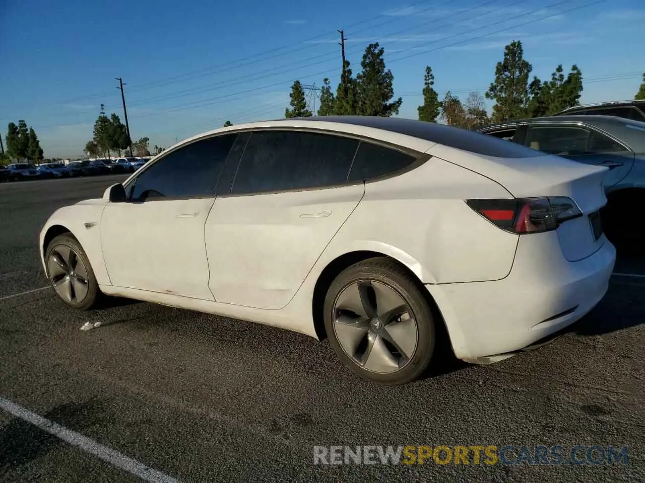 2 Photograph of a damaged car 5YJ3E1EA0LF703593 TESLA MODEL 3 2020