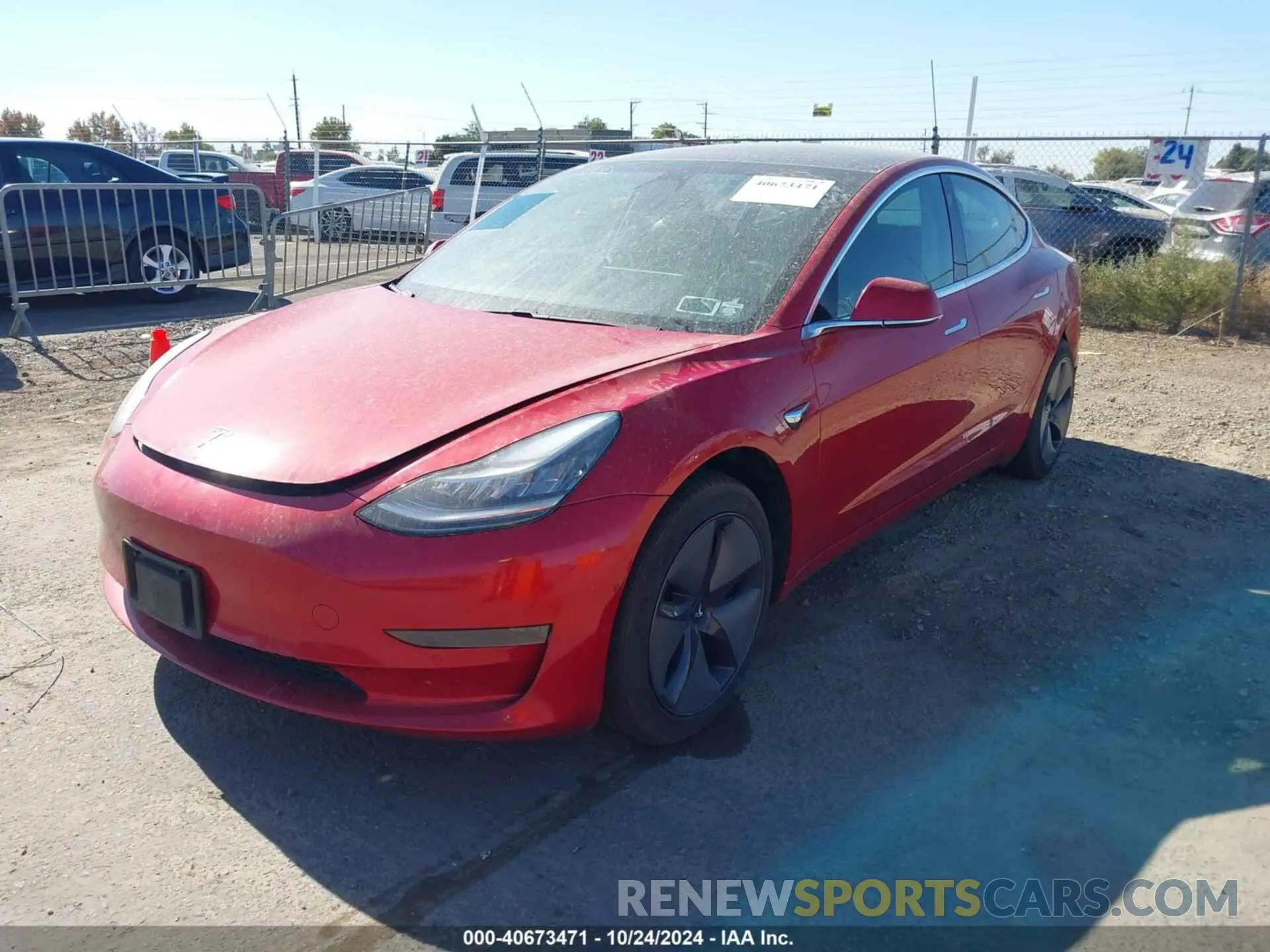 2 Photograph of a damaged car 5YJ3E1EA0LF718708 TESLA MODEL 3 2020