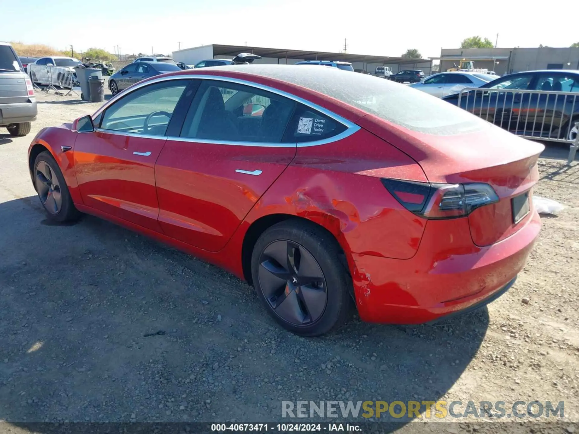 3 Photograph of a damaged car 5YJ3E1EA0LF718708 TESLA MODEL 3 2020