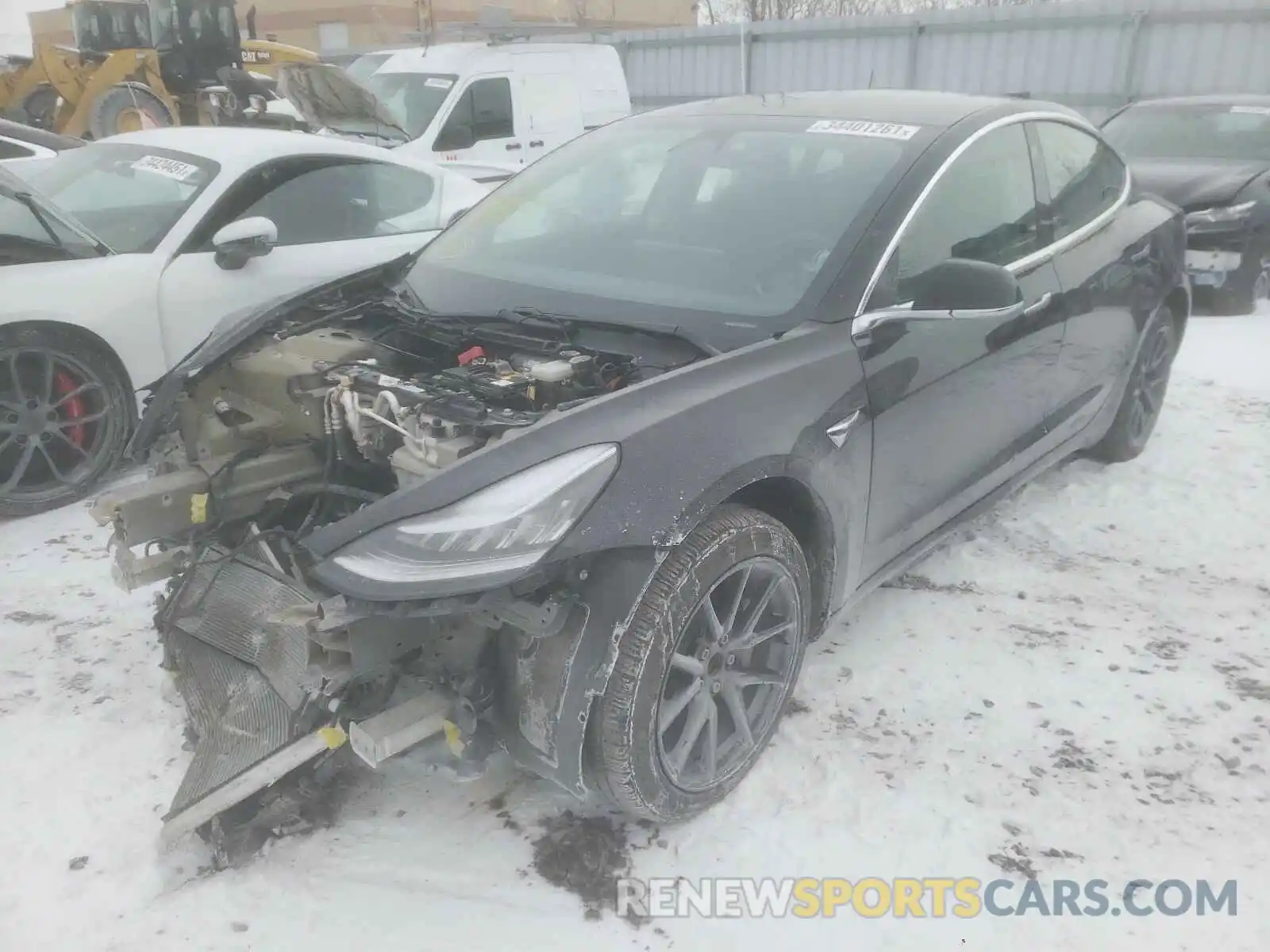 2 Photograph of a damaged car 5YJ3E1EA0LF738439 TESLA MODEL 3 2020