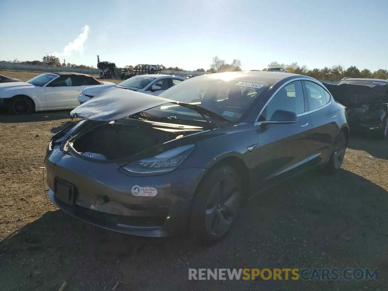2 Photograph of a damaged car 5YJ3E1EA0LF745584 TESLA MODEL 3 2020