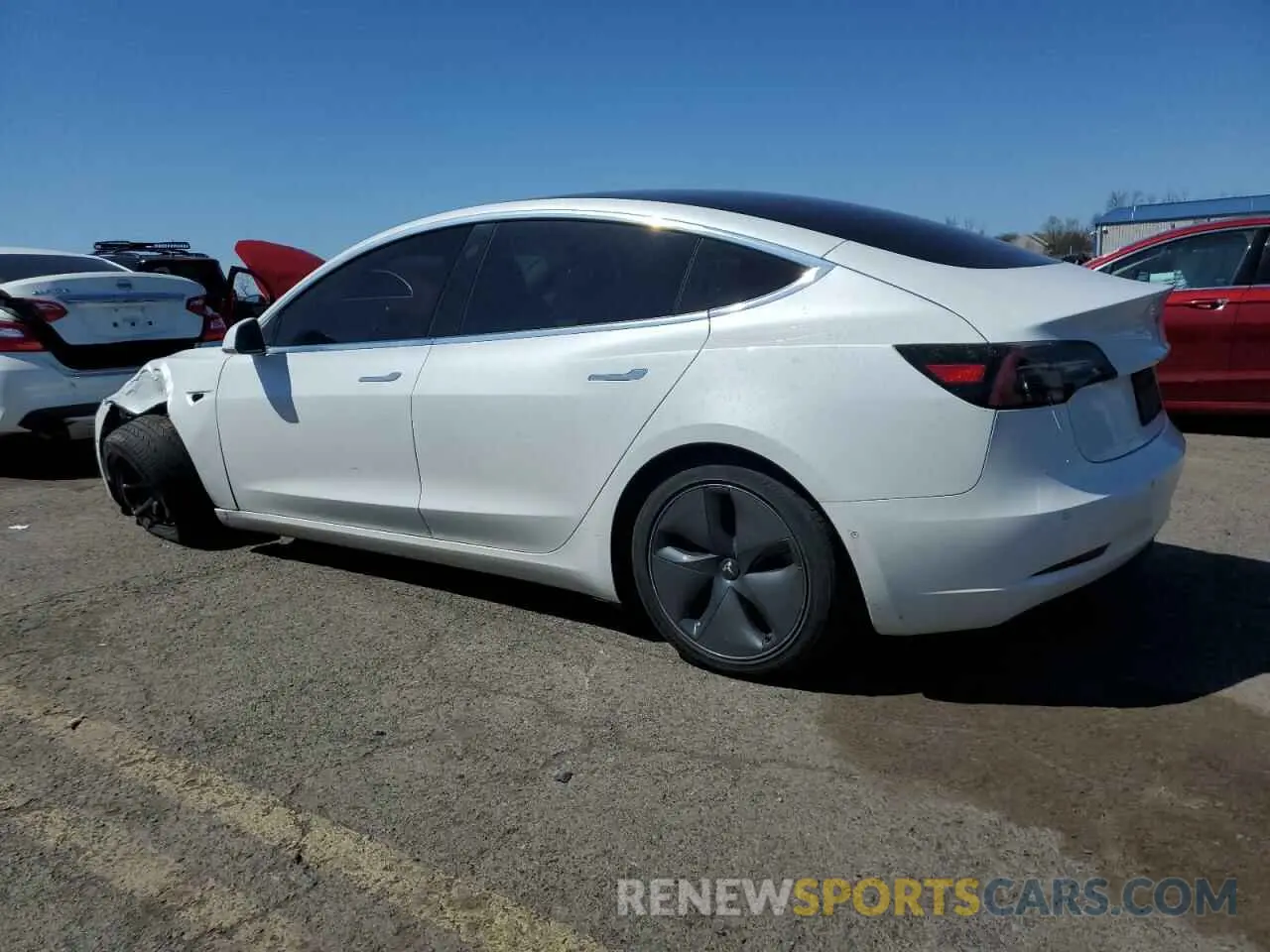 2 Photograph of a damaged car 5YJ3E1EA0LF792825 TESLA MODEL 3 2020