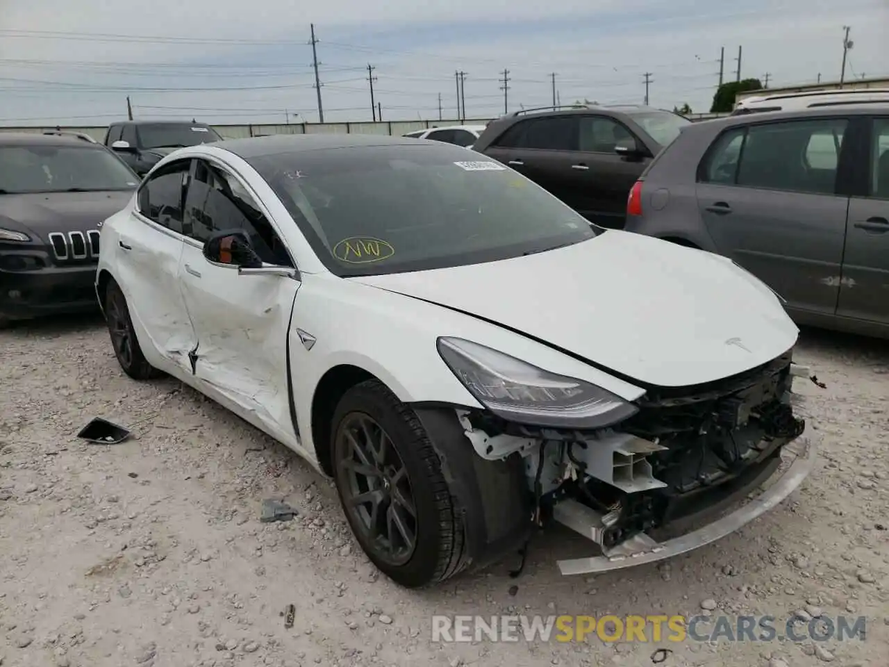 1 Photograph of a damaged car 5YJ3E1EA0LF799645 TESLA MODEL 3 2020