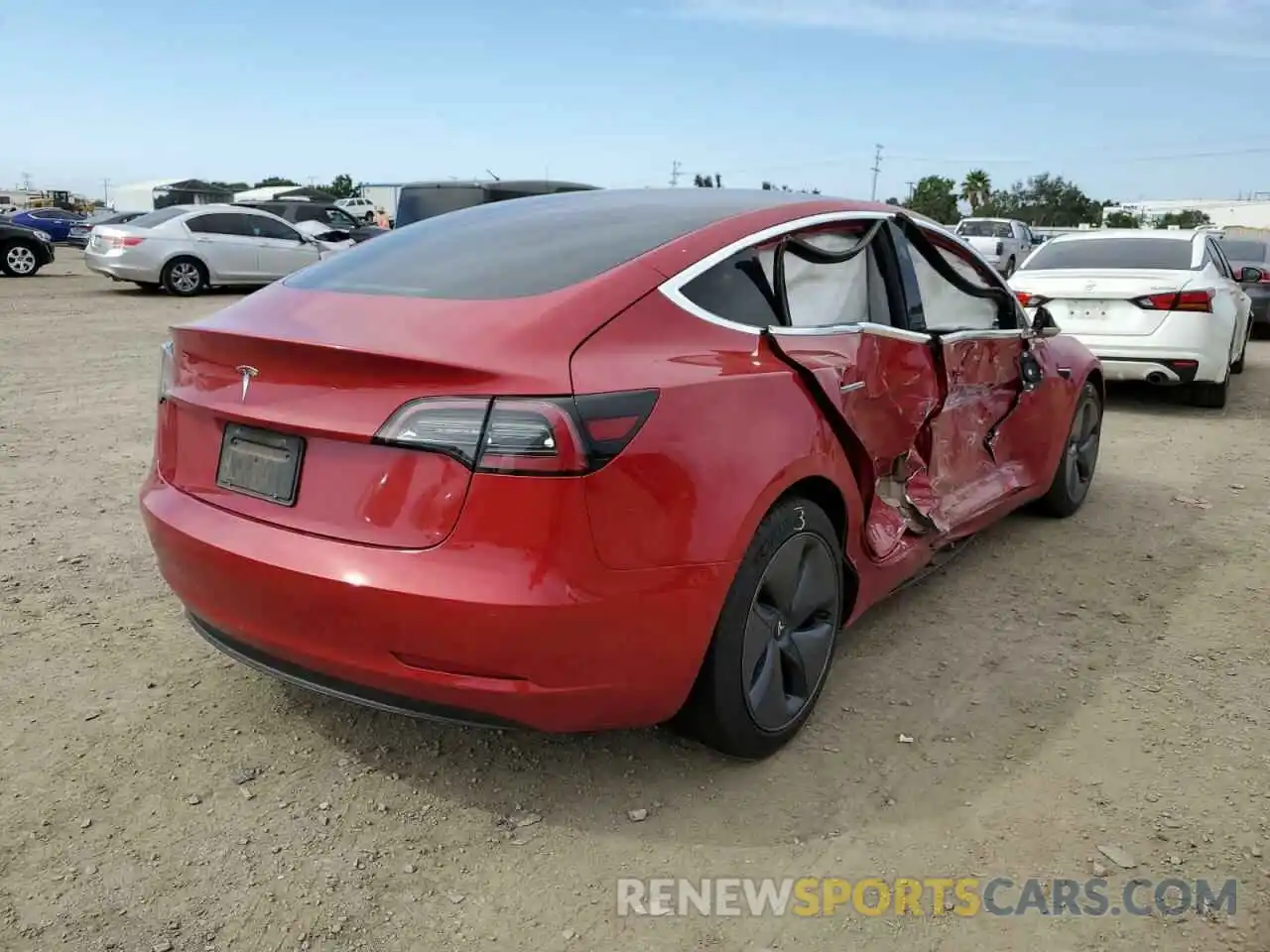 4 Photograph of a damaged car 5YJ3E1EA0LF803693 TESLA MODEL 3 2020