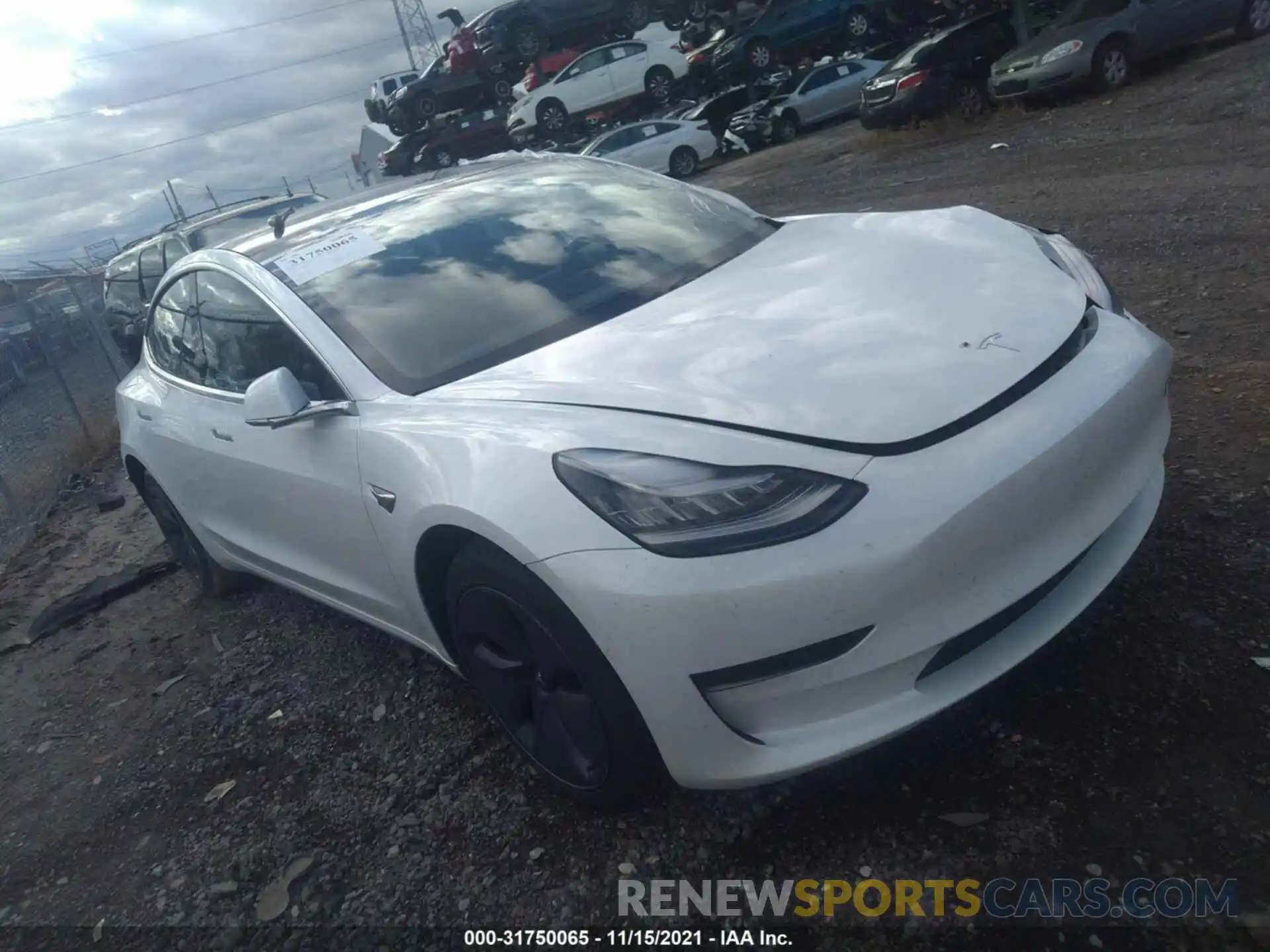 1 Photograph of a damaged car 5YJ3E1EA0LF808599 TESLA MODEL 3 2020