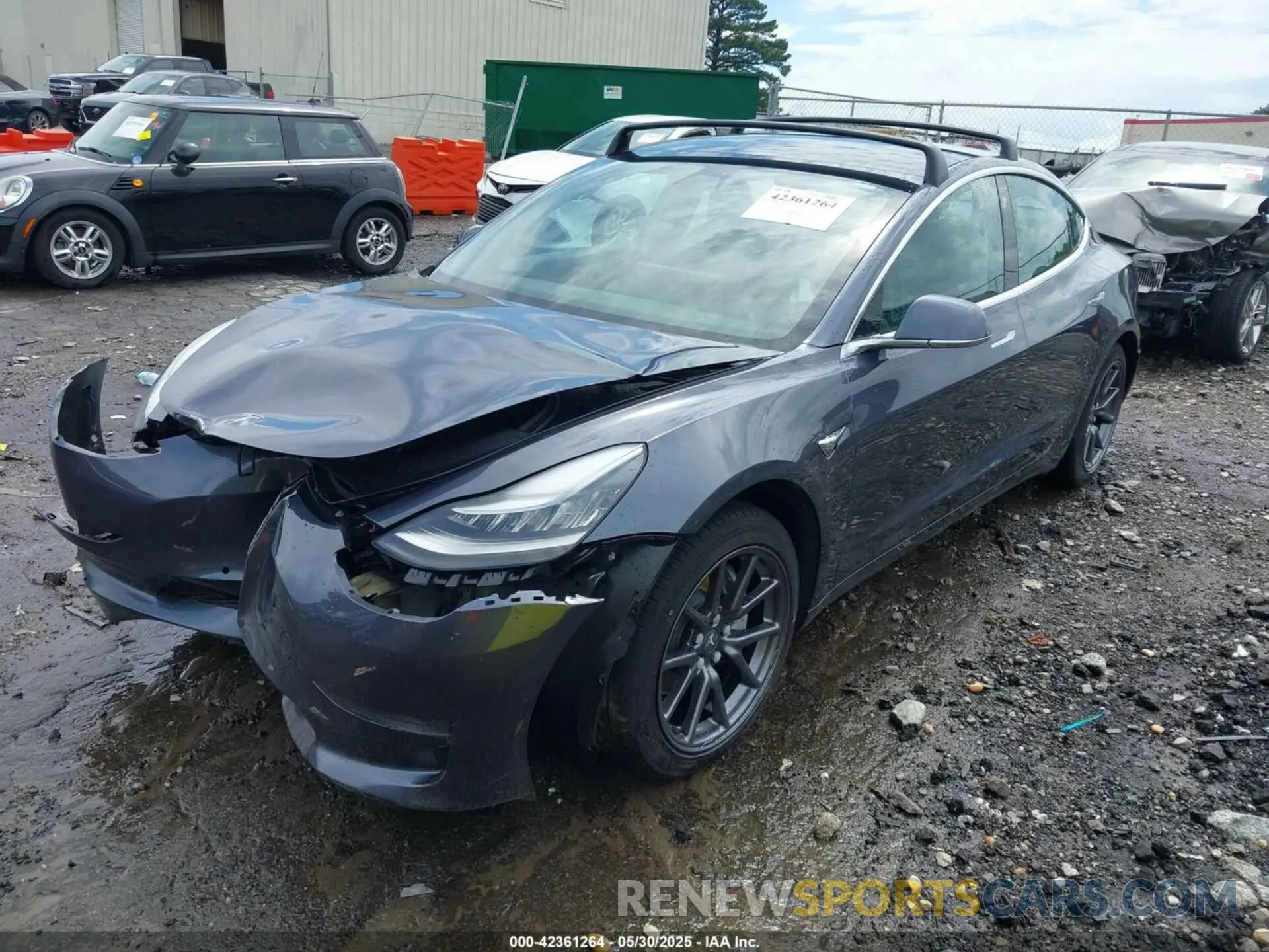 2 Photograph of a damaged car 5YJ3E1EA1LF597221 TESLA MODEL 3 2020