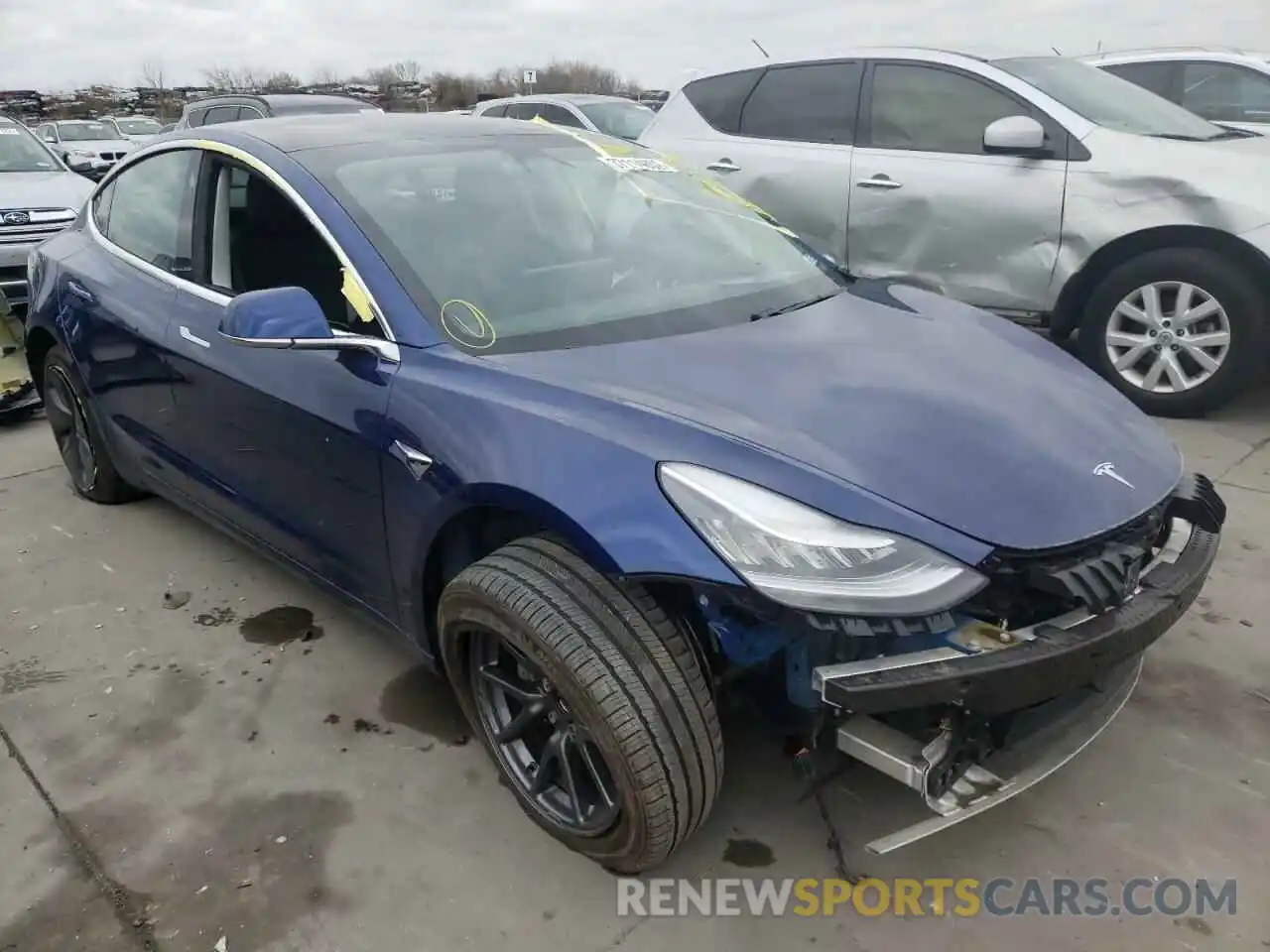 1 Photograph of a damaged car 5YJ3E1EA1LF611828 TESLA MODEL 3 2020