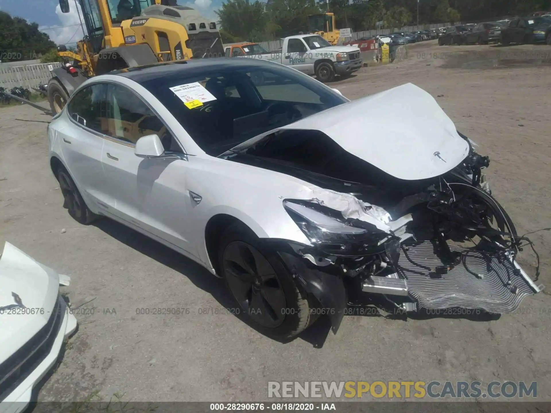 1 Photograph of a damaged car 5YJ3E1EA1LF612607 TESLA MODEL 3 2020