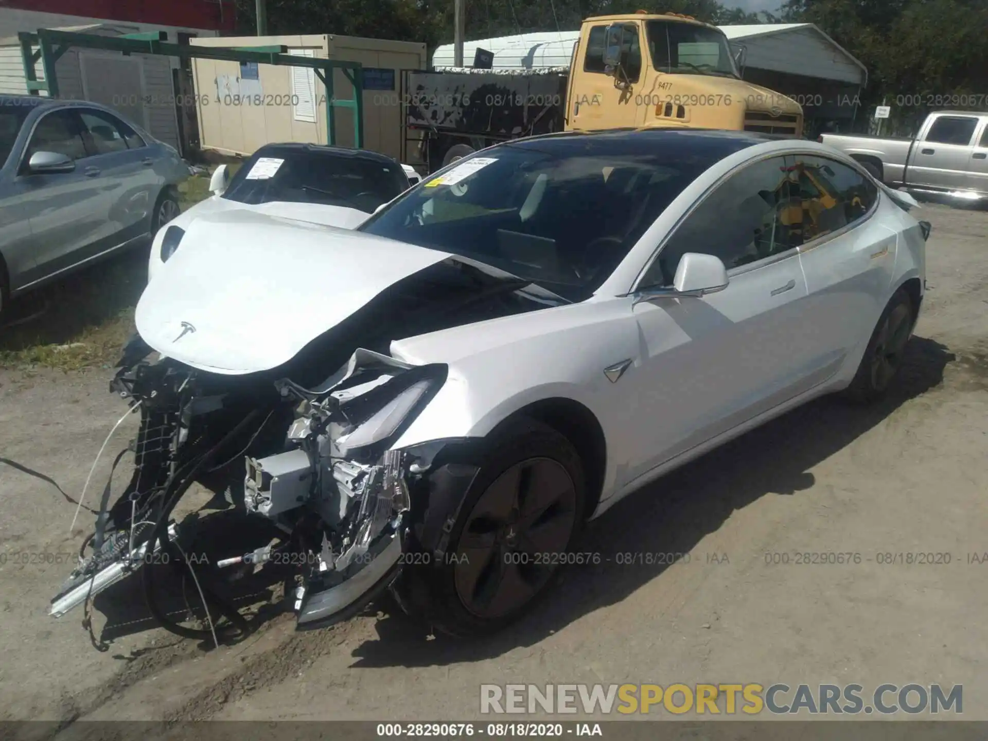 2 Photograph of a damaged car 5YJ3E1EA1LF612607 TESLA MODEL 3 2020