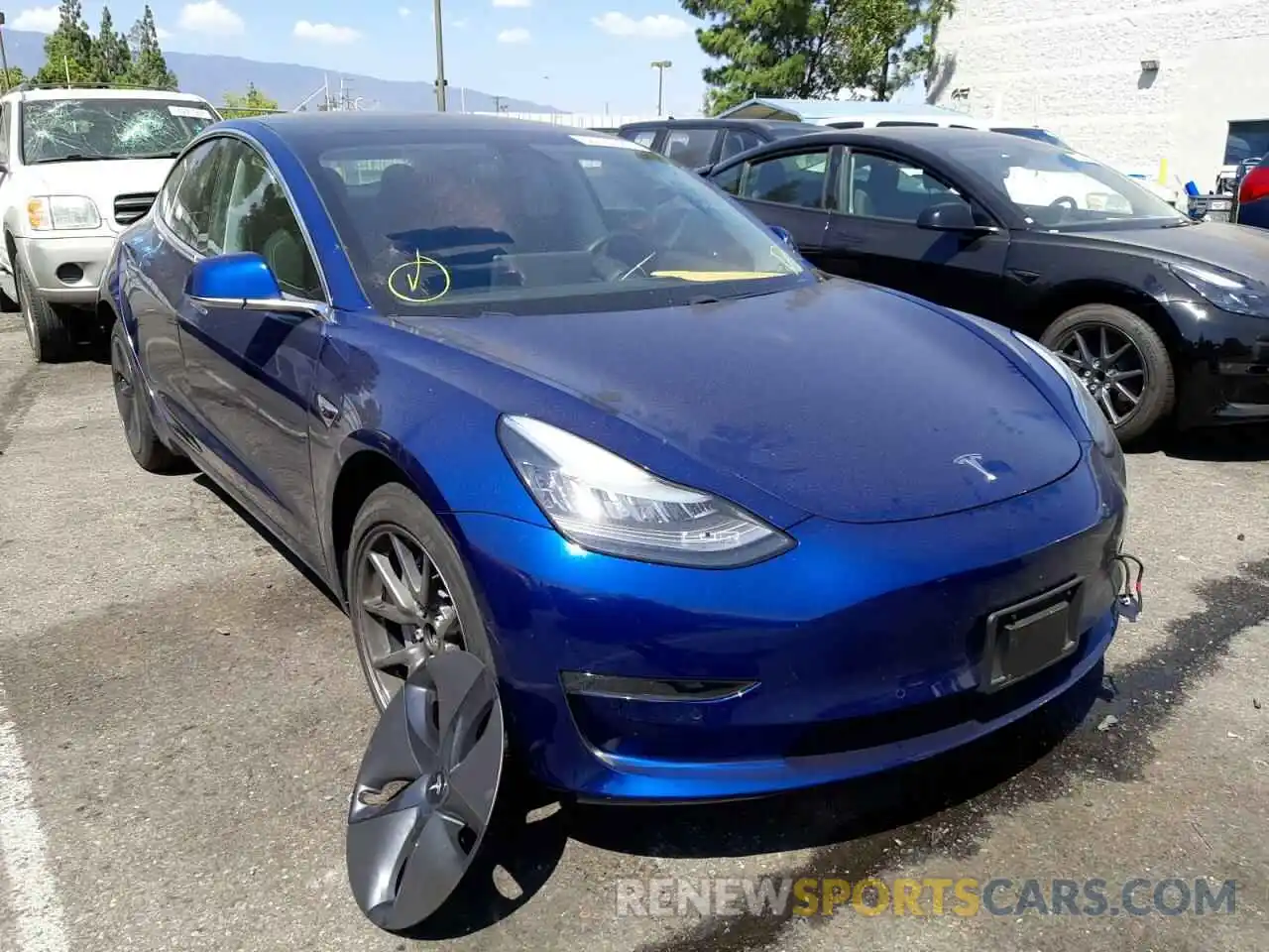 1 Photograph of a damaged car 5YJ3E1EA1LF631223 TESLA MODEL 3 2020