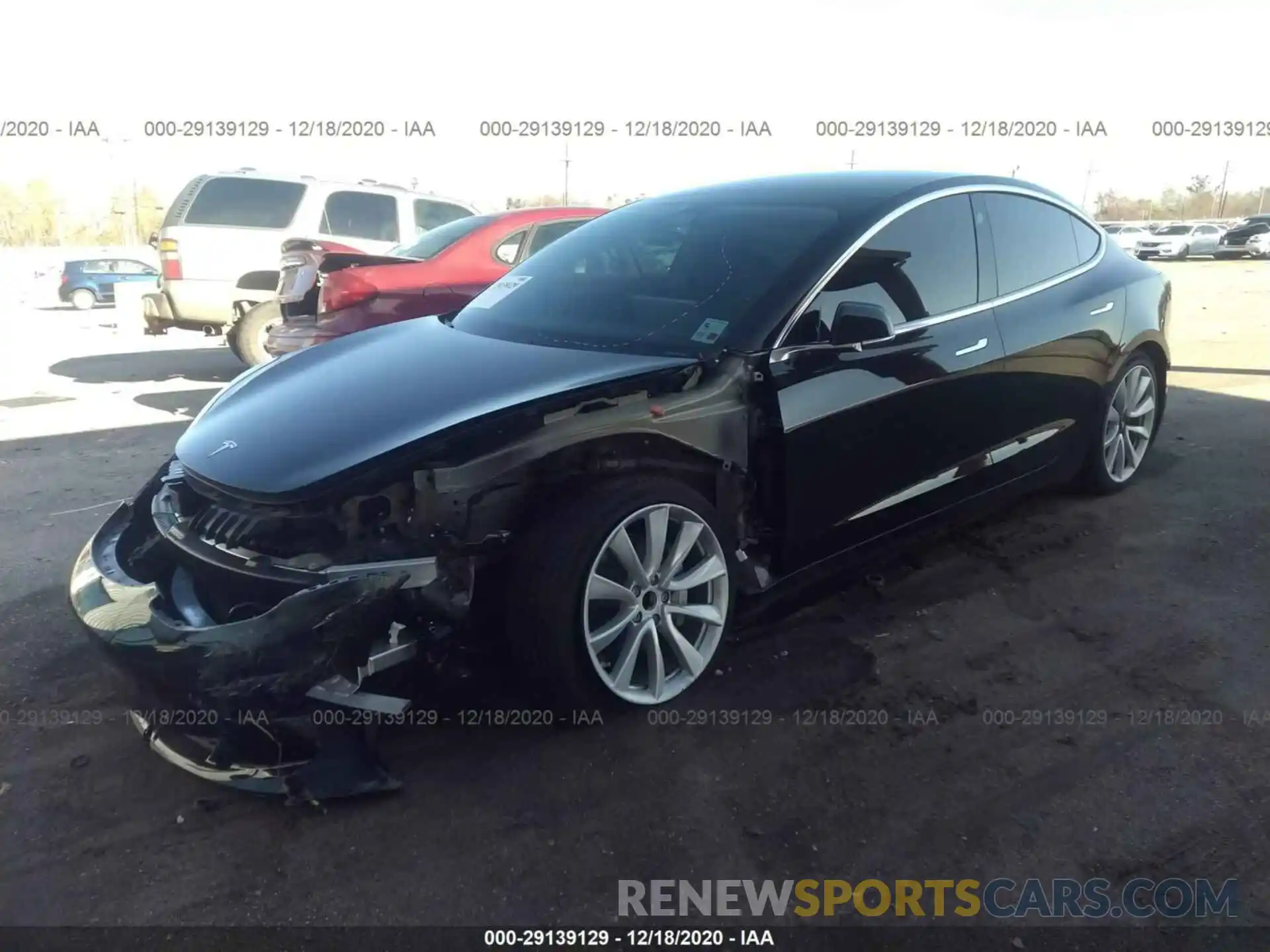 2 Photograph of a damaged car 5YJ3E1EA1LF645588 TESLA MODEL 3 2020