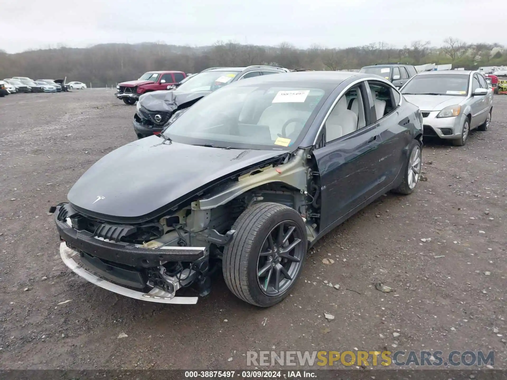 2 Photograph of a damaged car 5YJ3E1EA1LF645946 TESLA MODEL 3 2020