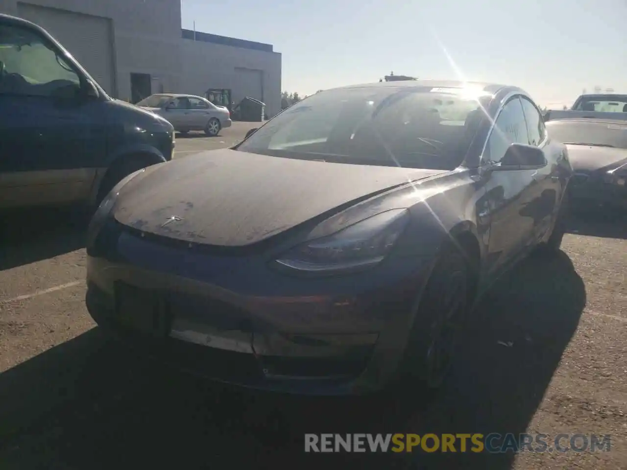 2 Photograph of a damaged car 5YJ3E1EA1LF657840 TESLA MODEL 3 2020